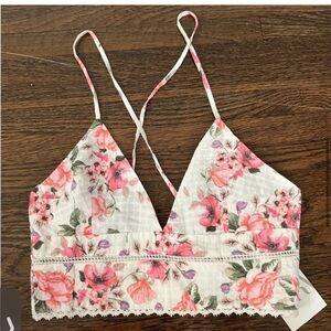 Zara Pink and White Floral Camisole